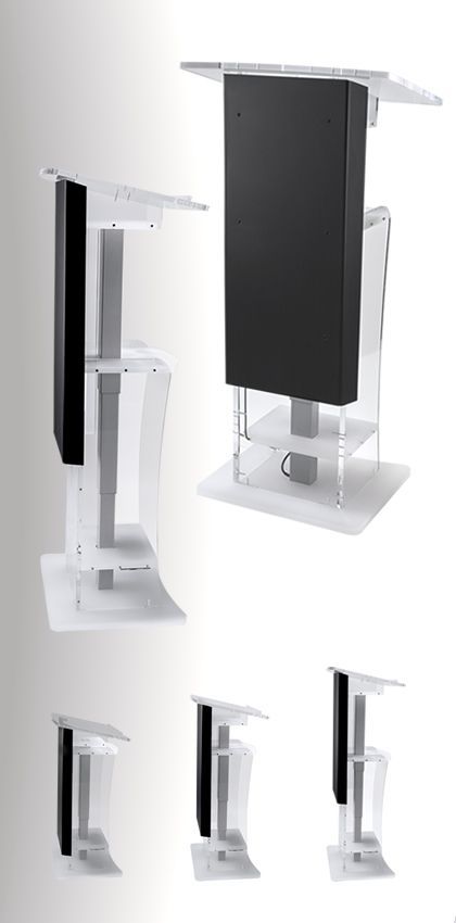 Atril de metacrilato regulable en altura