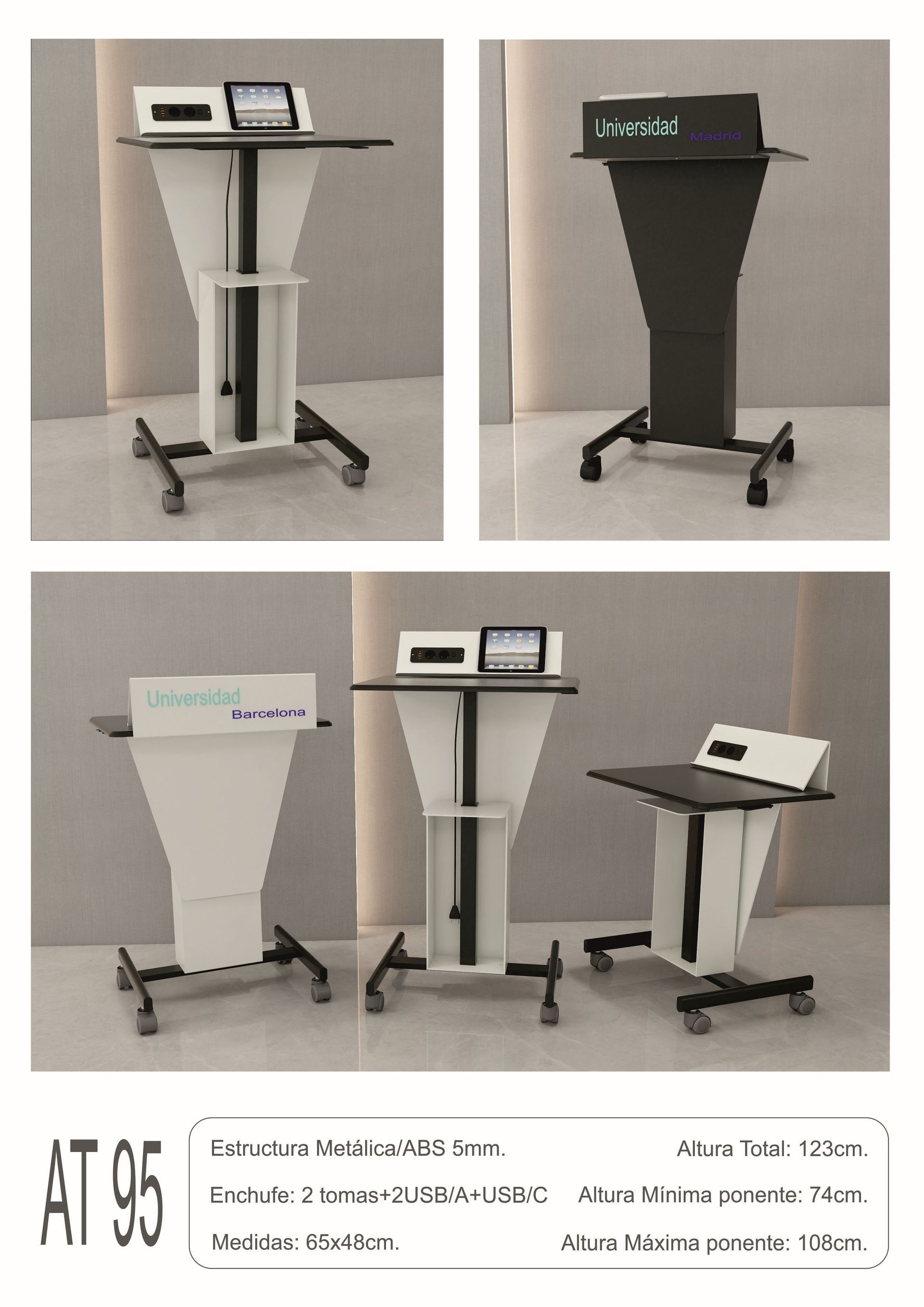 Atriles regulables en altura