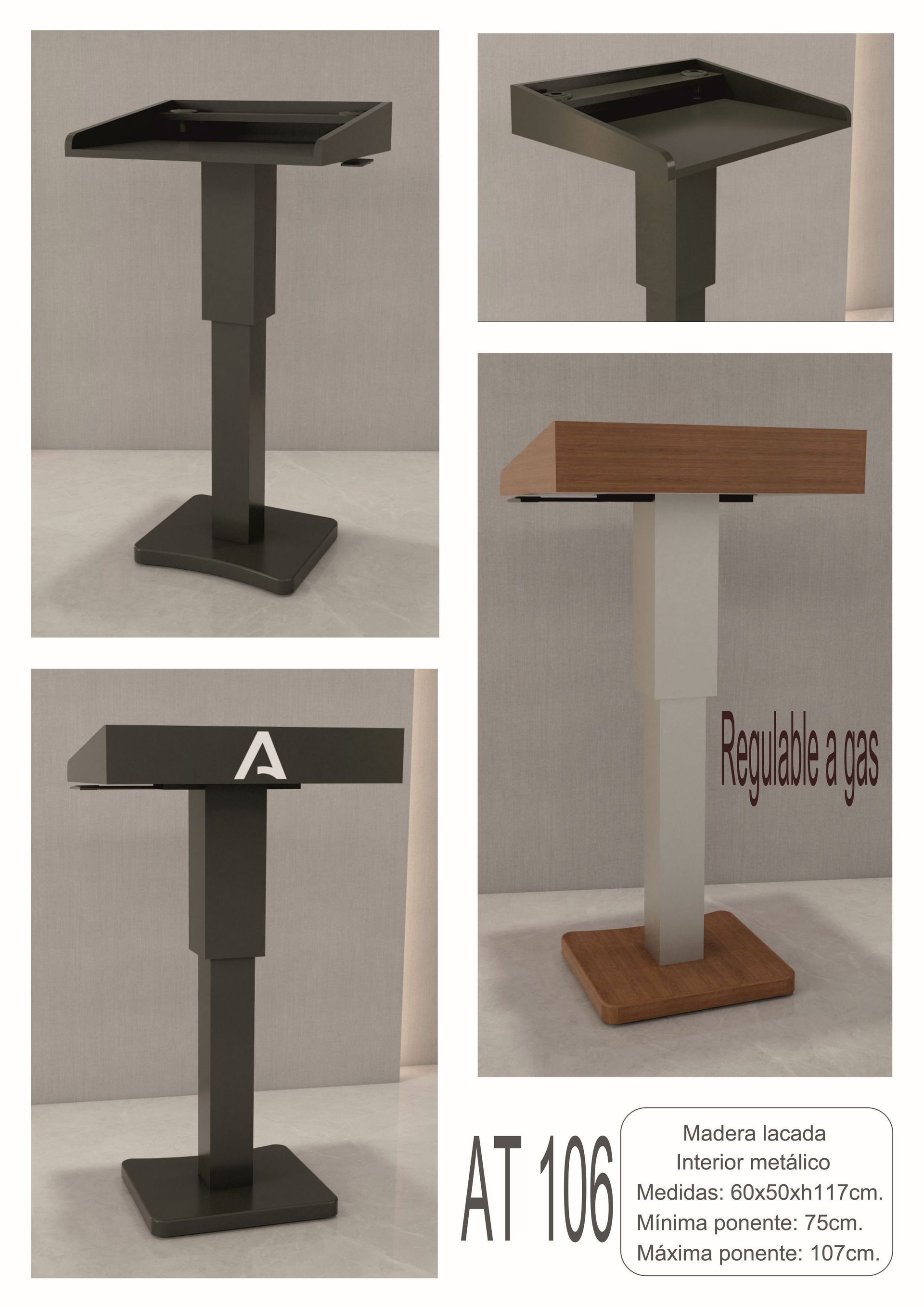 Atriles regulables en altura