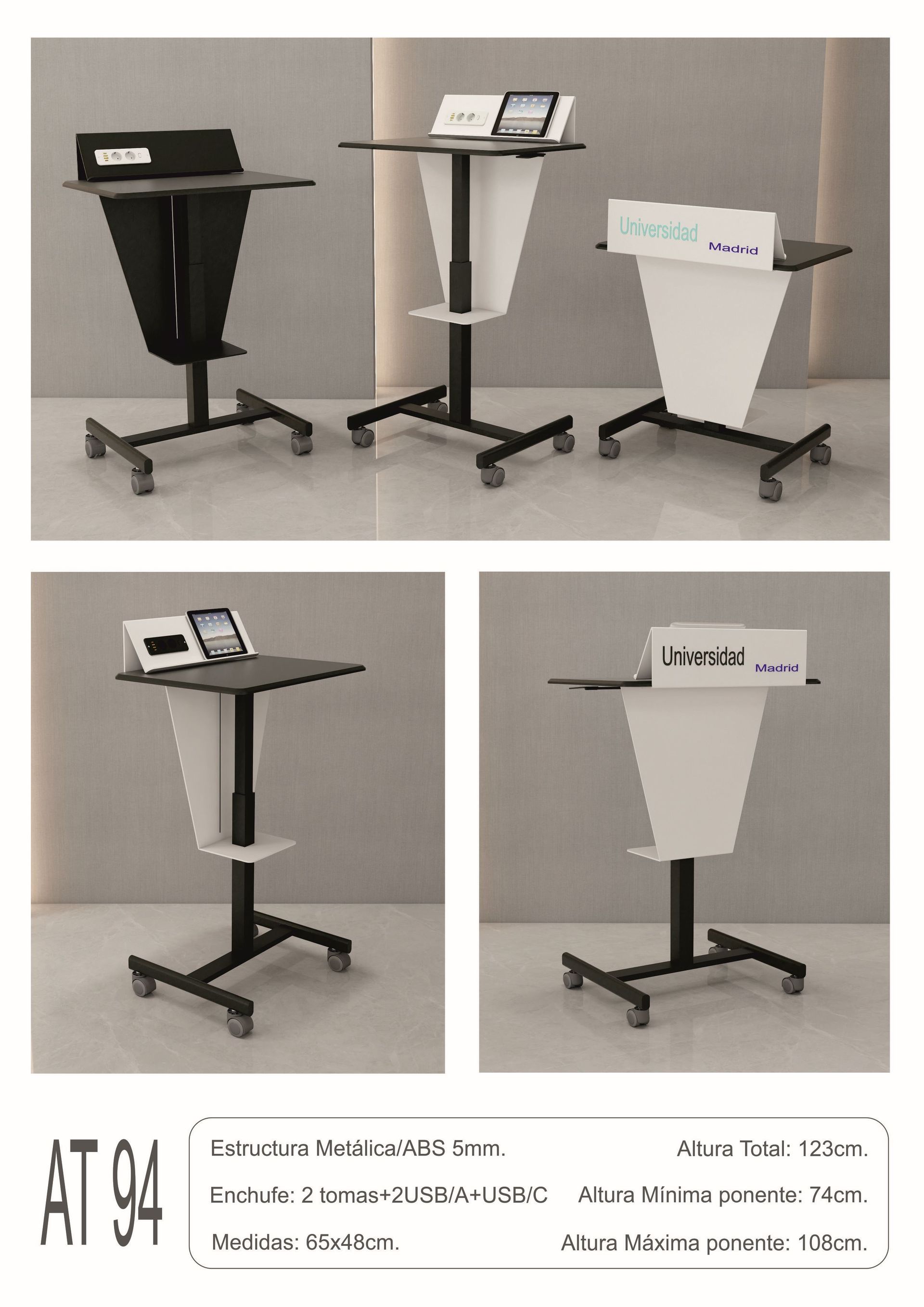 Atriles regulables en altura