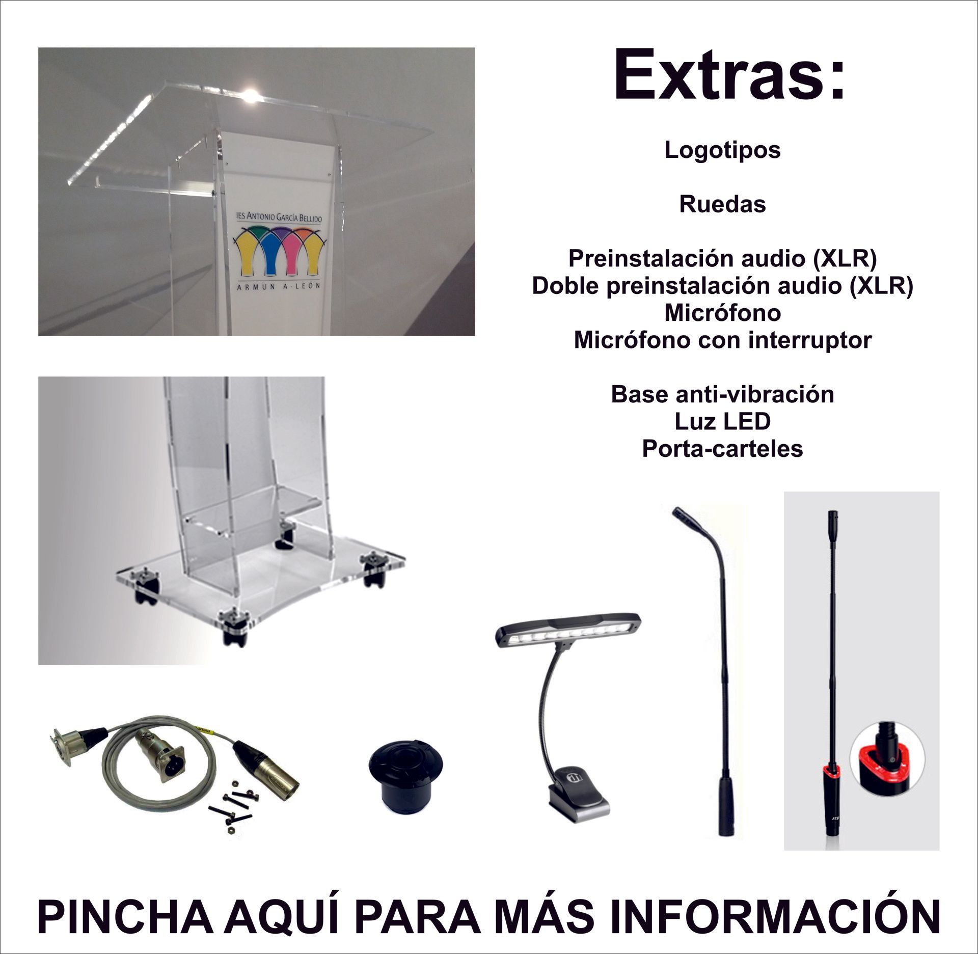 Ruedas atril