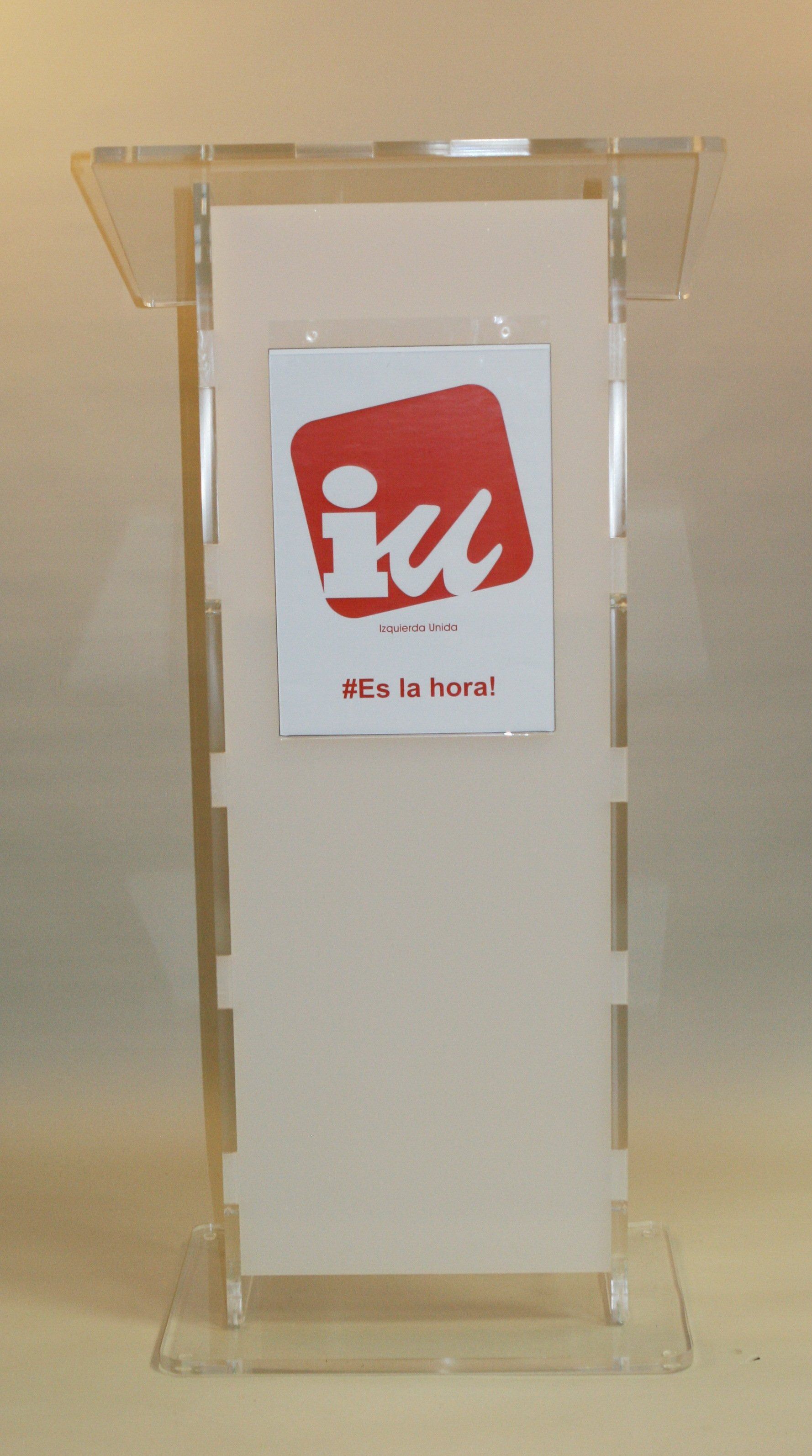 Atril con porta carteles