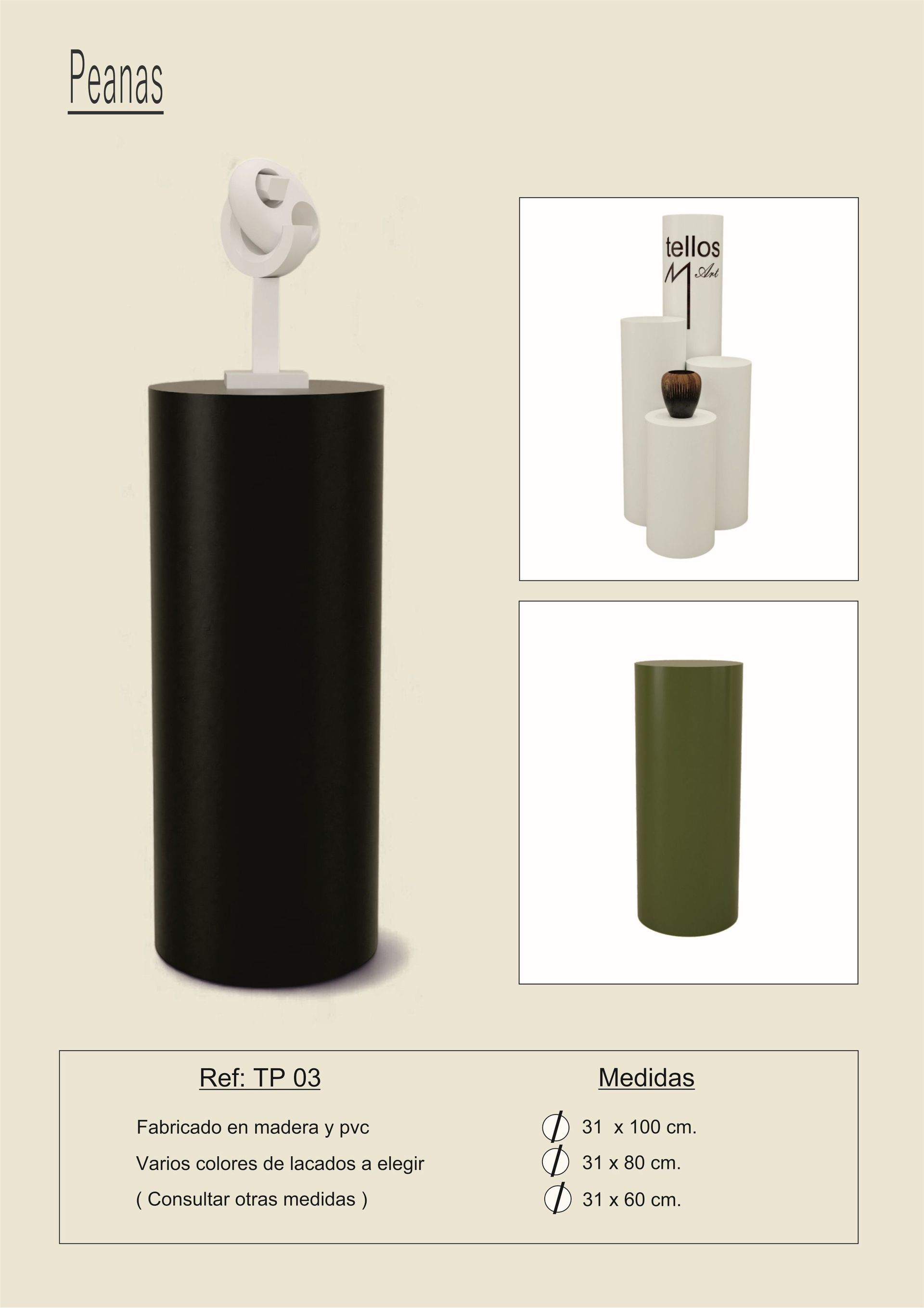 Peana para escultura