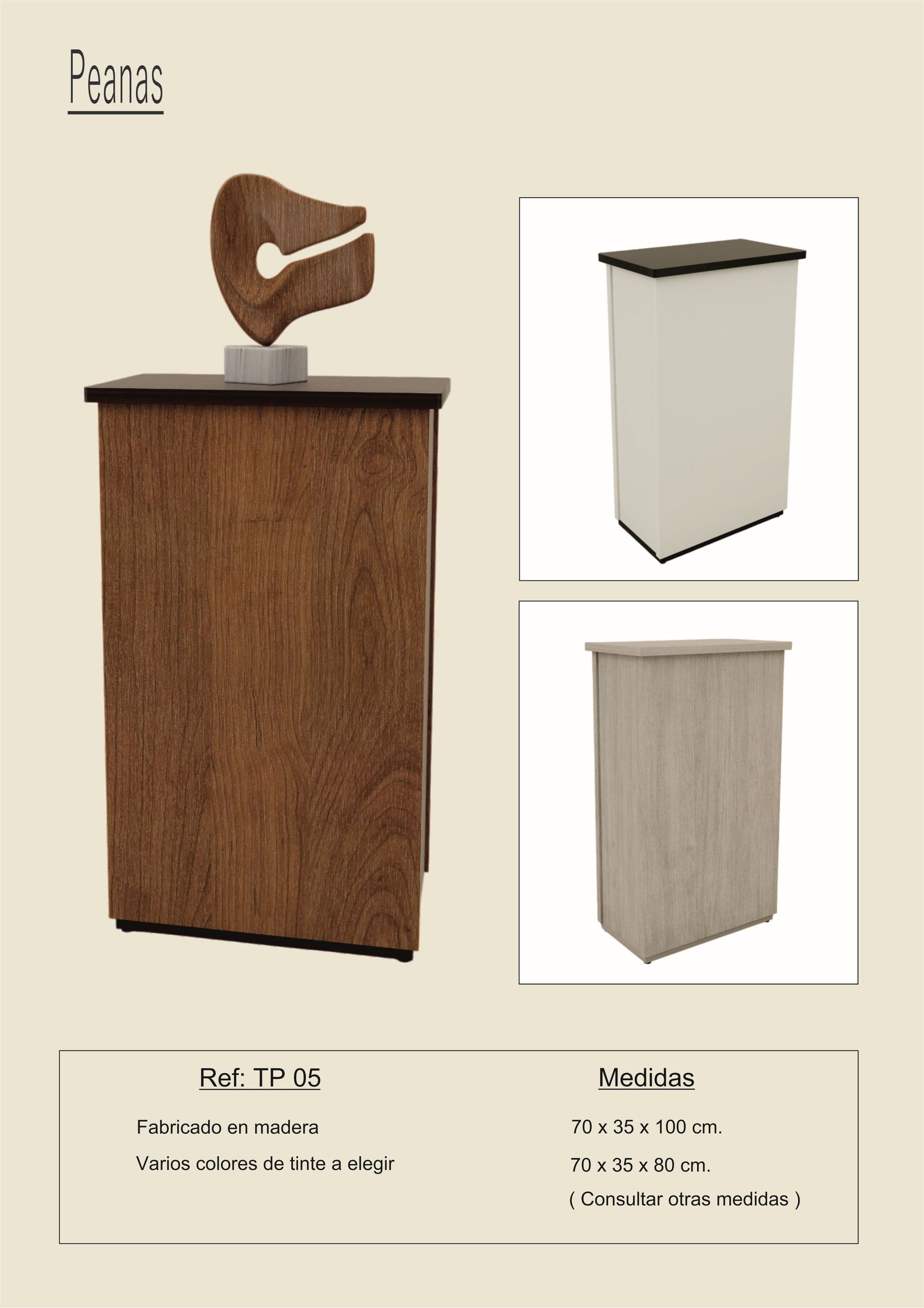 Peanas para esculturas