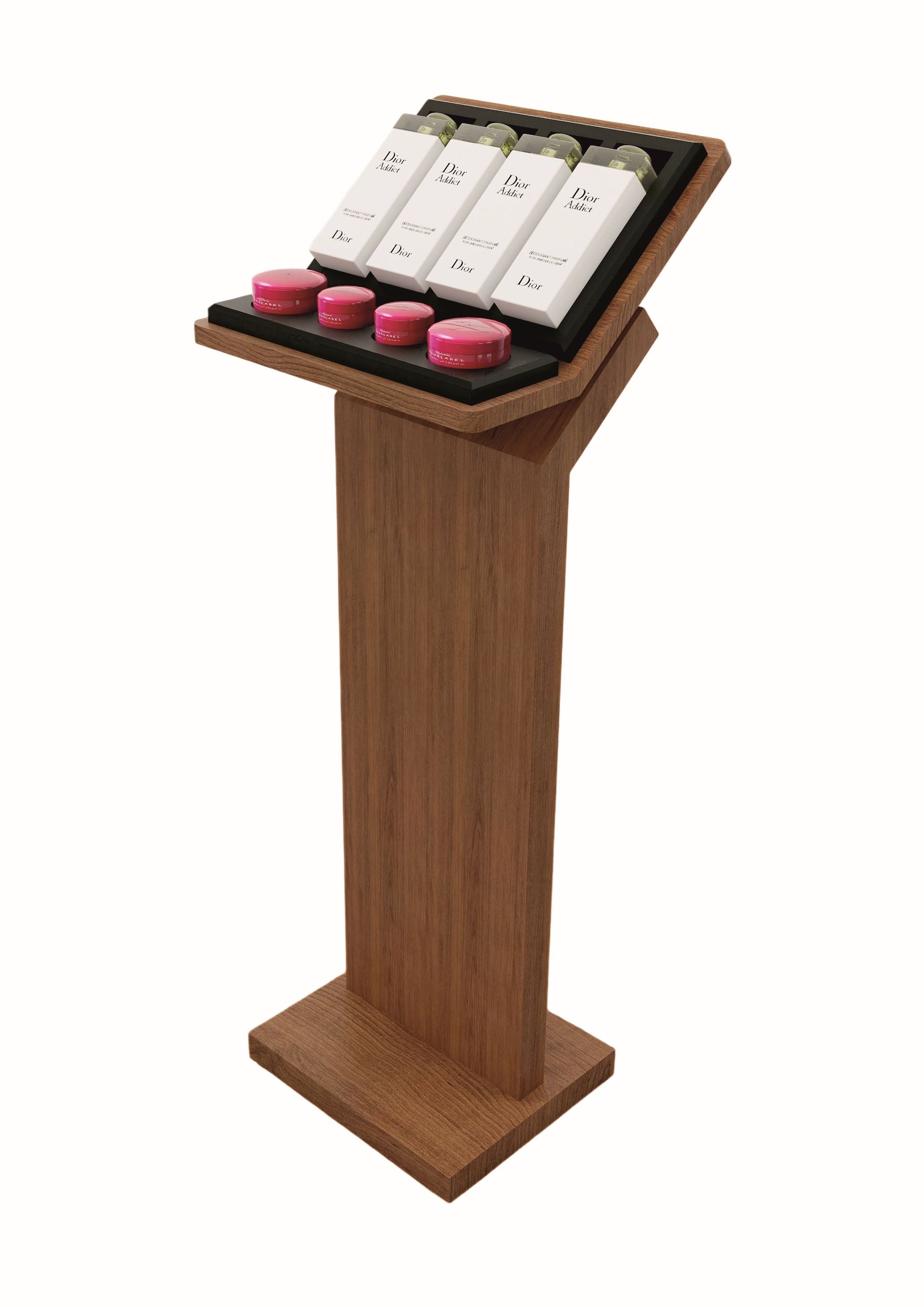 Expositores de madera para productos comerciales | Perfumes, vinos, gafas β Spabox