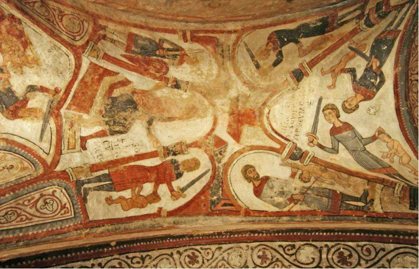 Panteón Real de San Isidoro de León (España), pinturas murales, c. 1100.