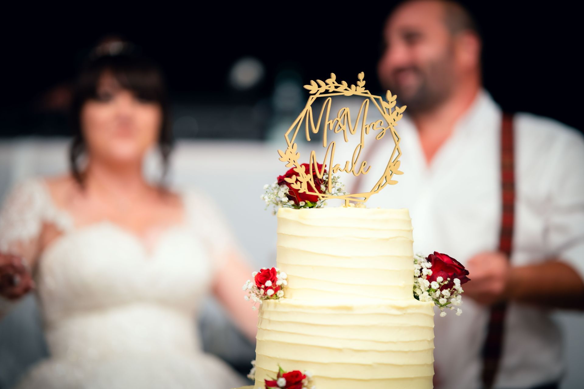 Bild einer Hochzeitstorte von einer Hochzeitsfotografie in München
