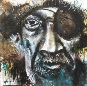 expressives Portrait Gemälde von Claudia Brasse