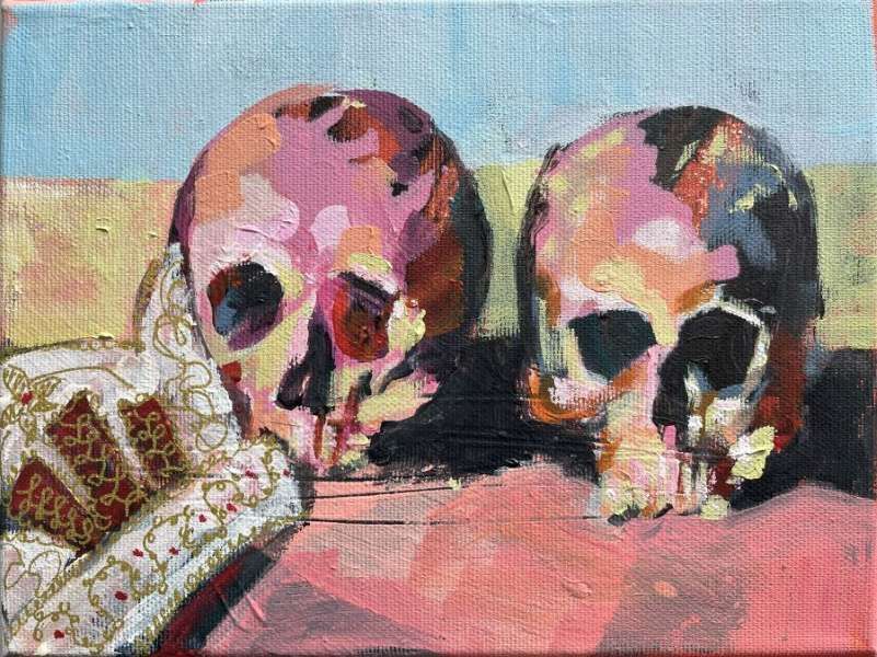 Schädel mit Karnevalsmütze – Memento Mori trifft Carpe Diem, Sinn des Lebens