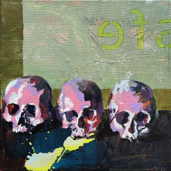 Schädel am Café Tresen – Vanitas Stillleben über Geselligkeit, Zeit und Carpe Diem