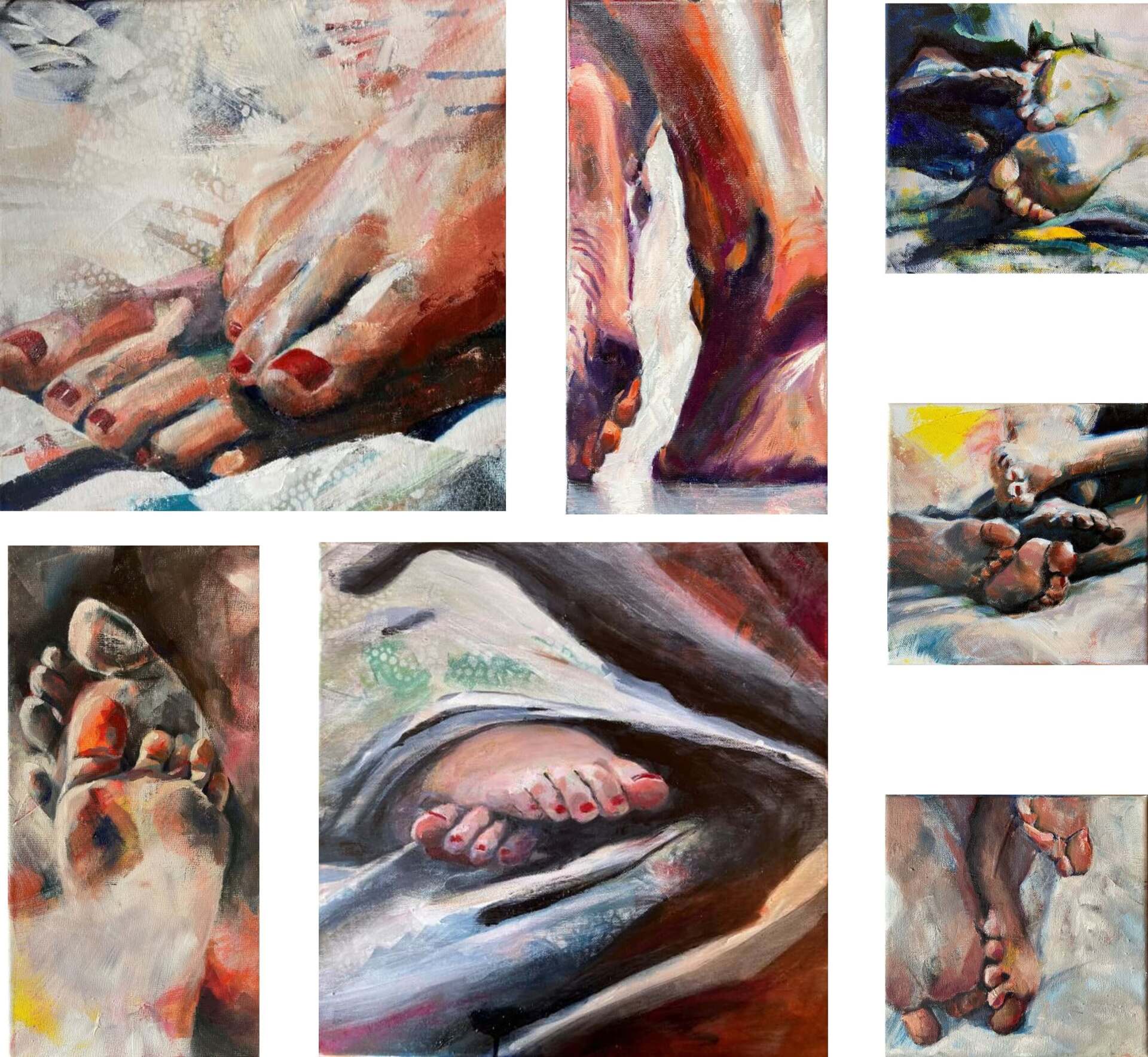 Übersicht Füße Serie Ölgemälde auf Leinwand