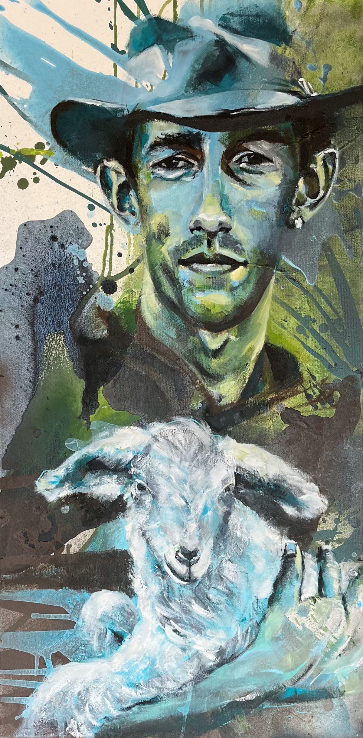 expressives Portrait Gemälde von Claudia Brasse