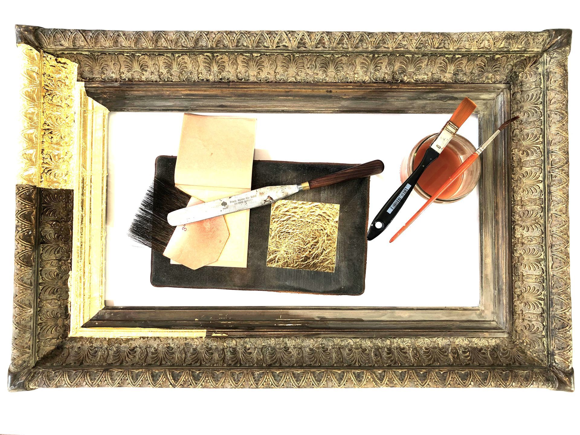 Bilderrahmen Restaurierung - neue Vergoldung