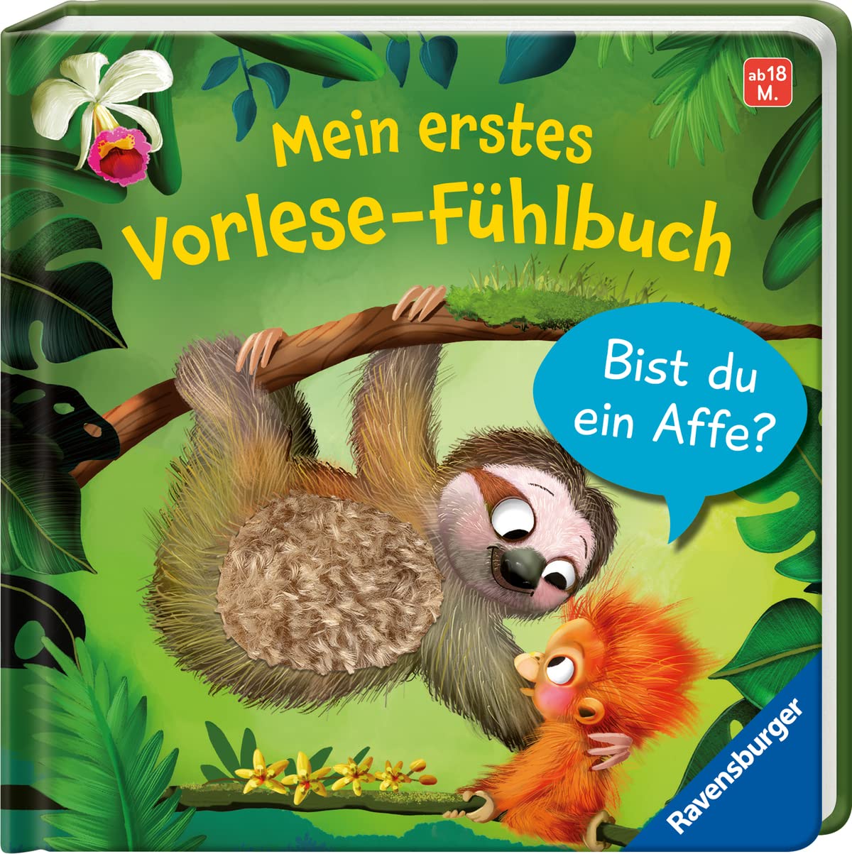 Mein erstes Vorlese-Fühlbuch Bist du ein Affe, Ravensburger, Kathrin Lena Orso, Pappbilderbuch