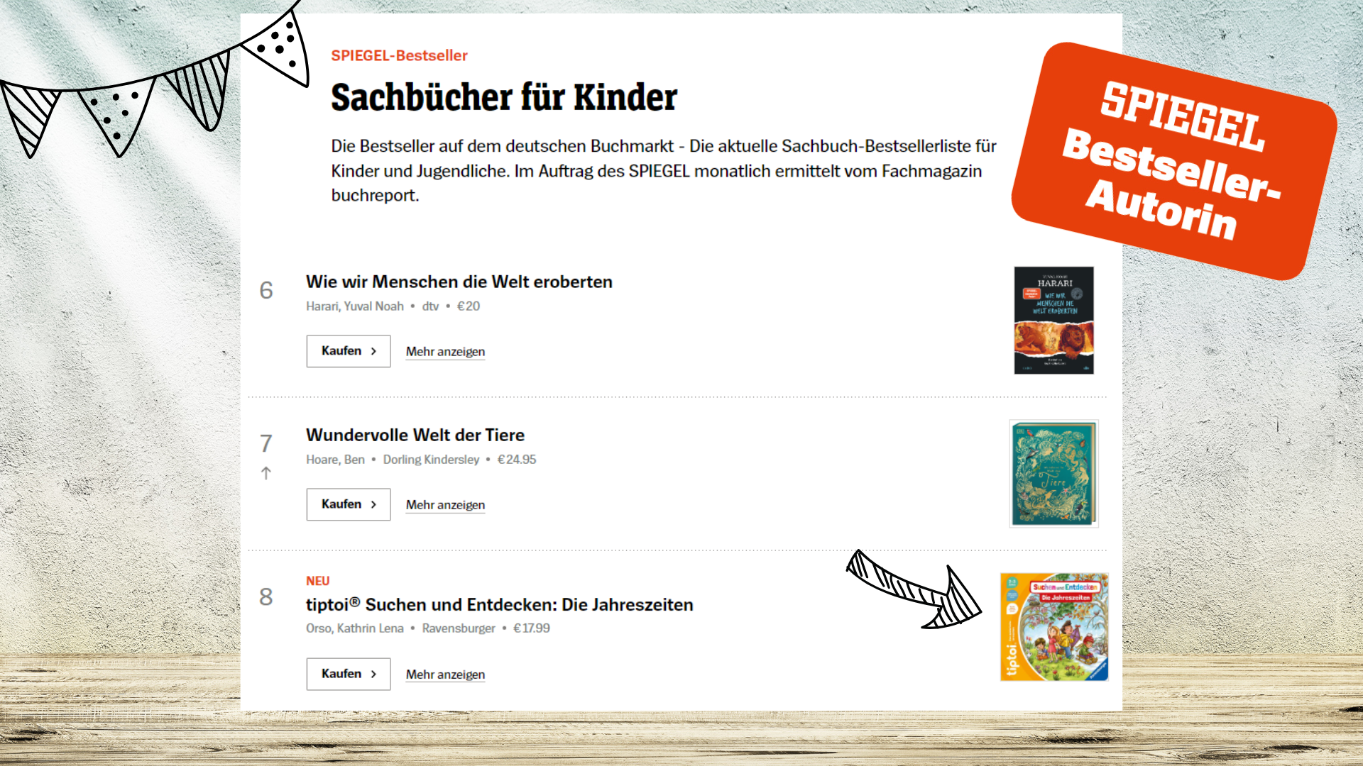 Spiegel-Bestseller Kindersachbuch - tiptoi - Suchen und Entdecken die Jahreszeiten