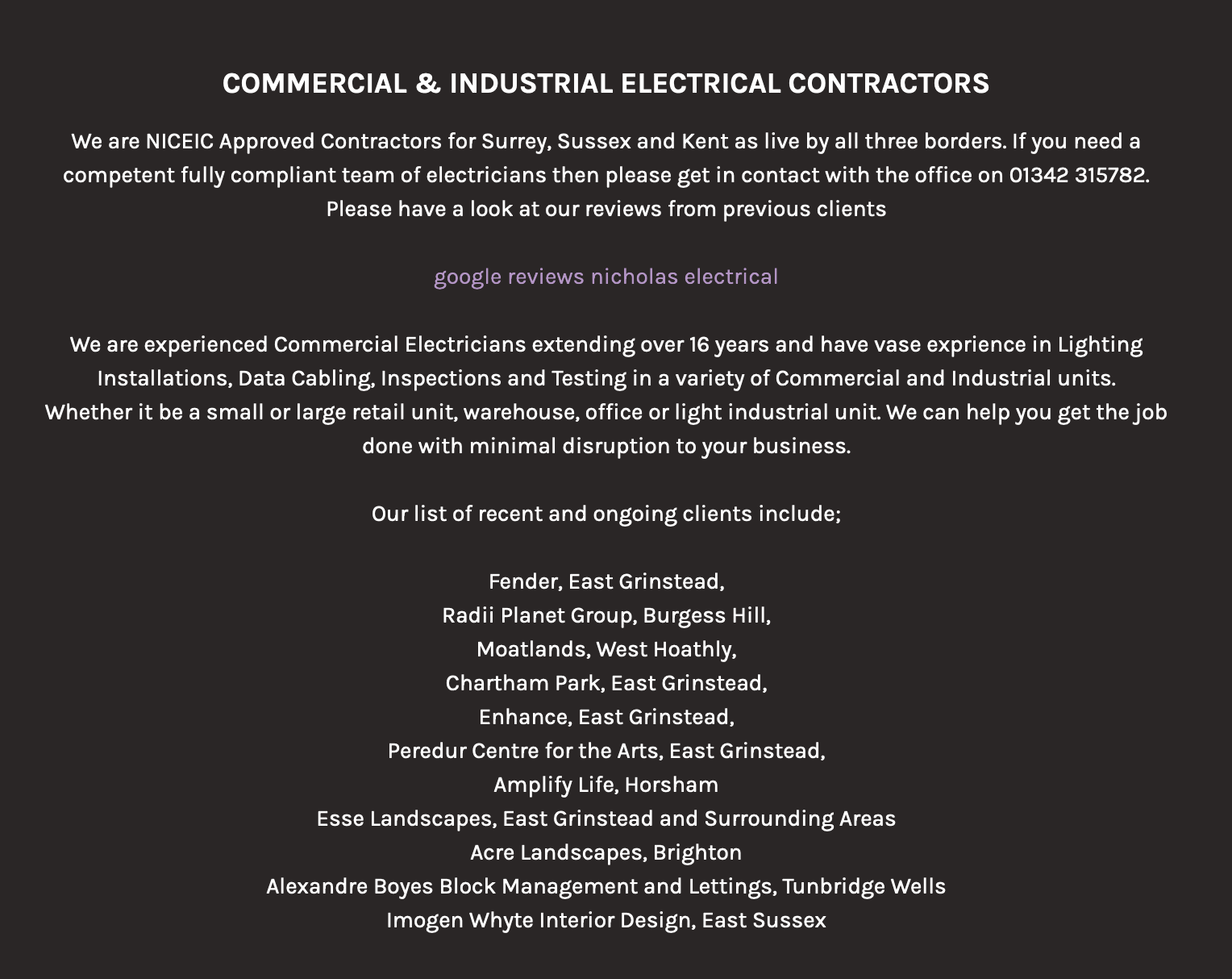 Industrial and Commercial Electrician