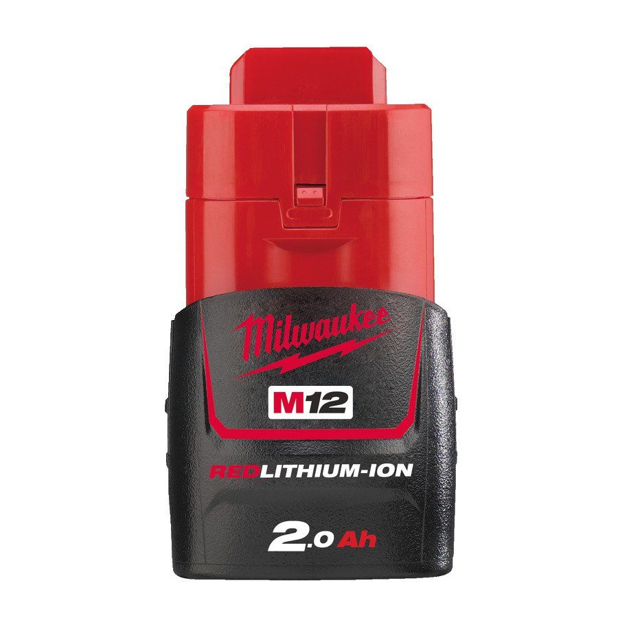 Der Milwaukee 2,0 Ah Akku - von Häusler Werkzeuge empfohlen für 12V Geräte bei Arbeiten in beengtem Umfeld