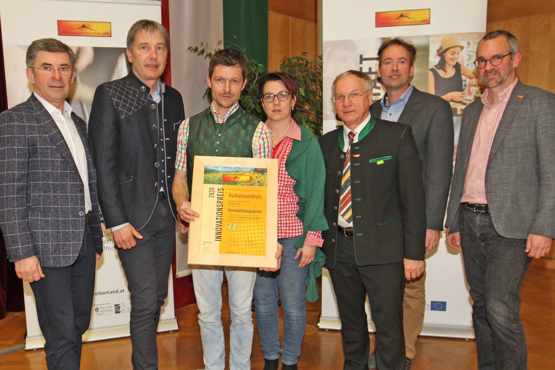Innovationspreisverleihung 2020 Vulkanland Hulz Innovationspreisverleihung 2020 Vulkanland Hulz, Familie Krenn aus Hatzendorf