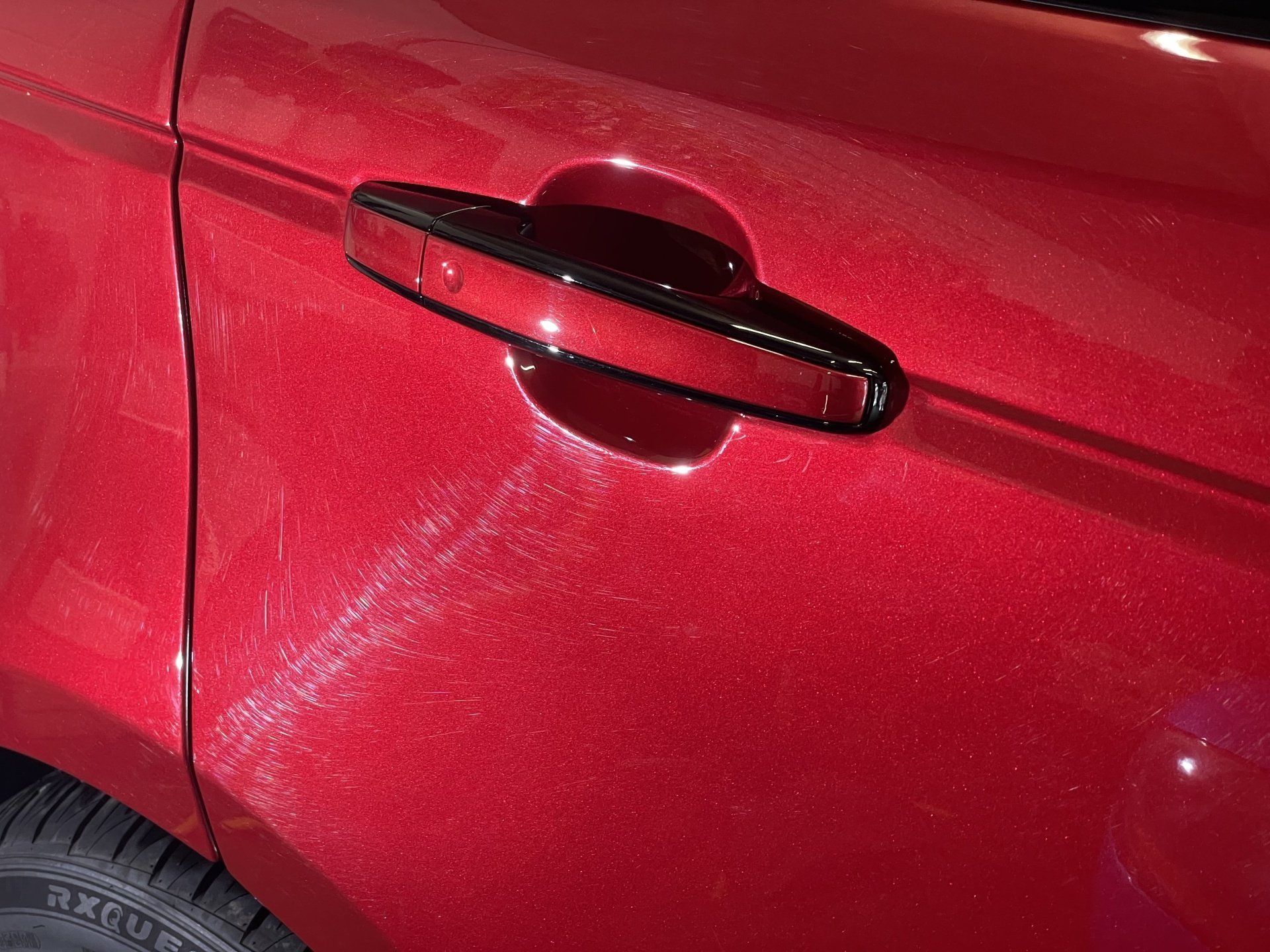 Red car with swirls Red car with swirls