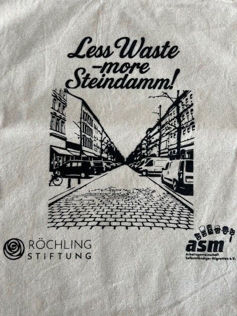 Foto einer Stofftasche mit Motiv vom Steindamm