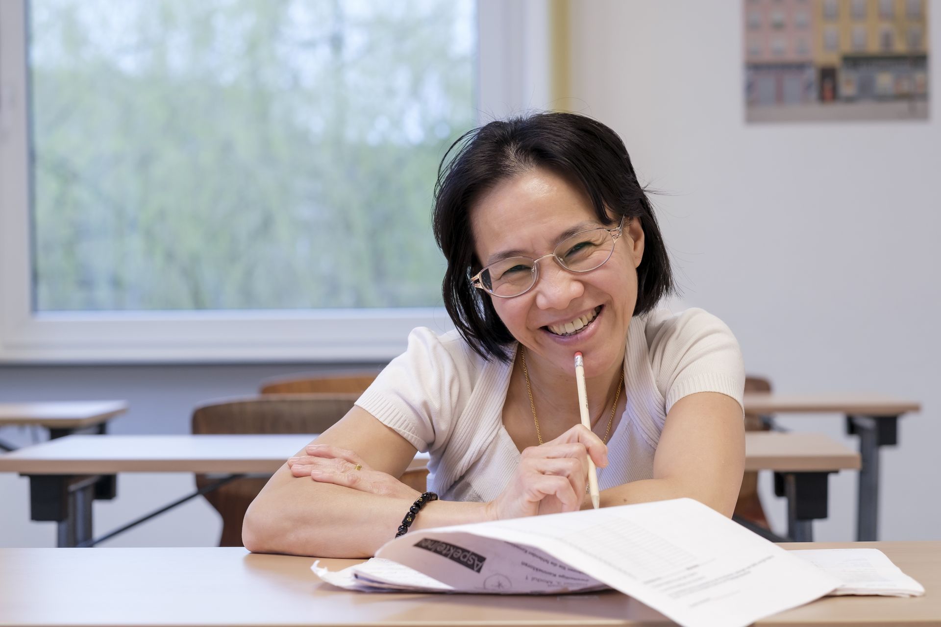 Mutasem Sanded auf einer Baustelle