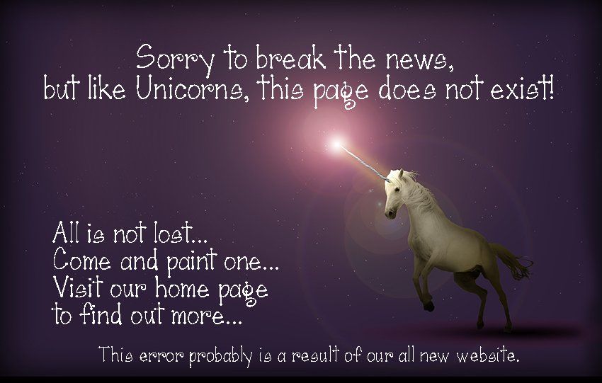 404 error Unicorns don't exist