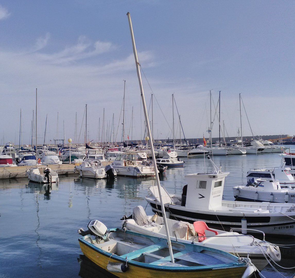 marina with lots of small boats moored up
