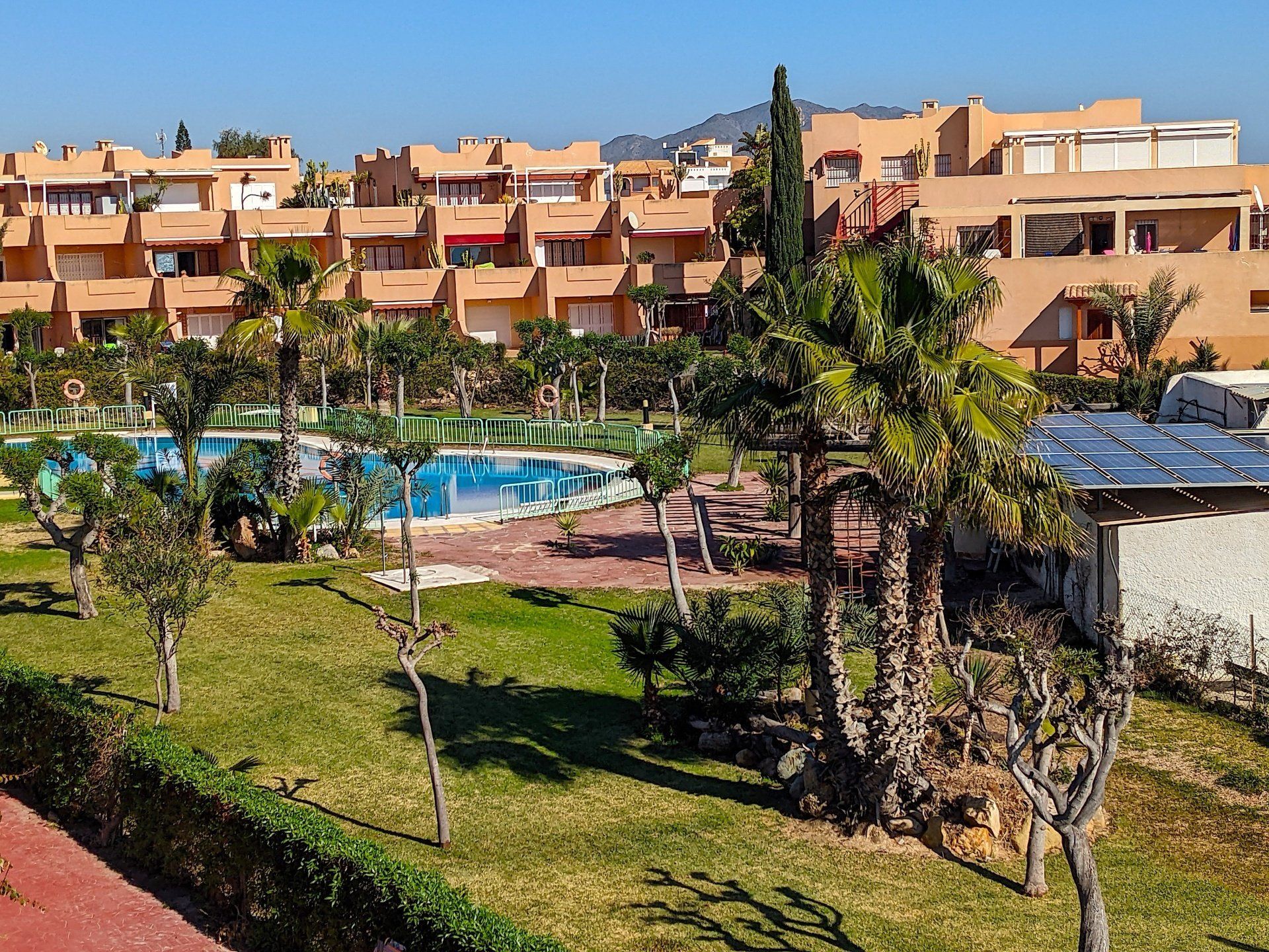 View of the pool from the terrace