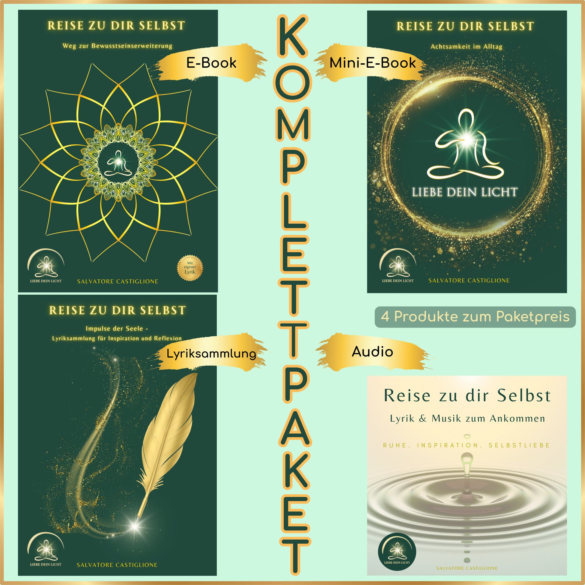Reise zu dir Selbst Komplettpaket Reise zu dir Selbst Komplettpaket. Inklusive E-Book, Mini-E-Book, Lyriksammlung und Audio.