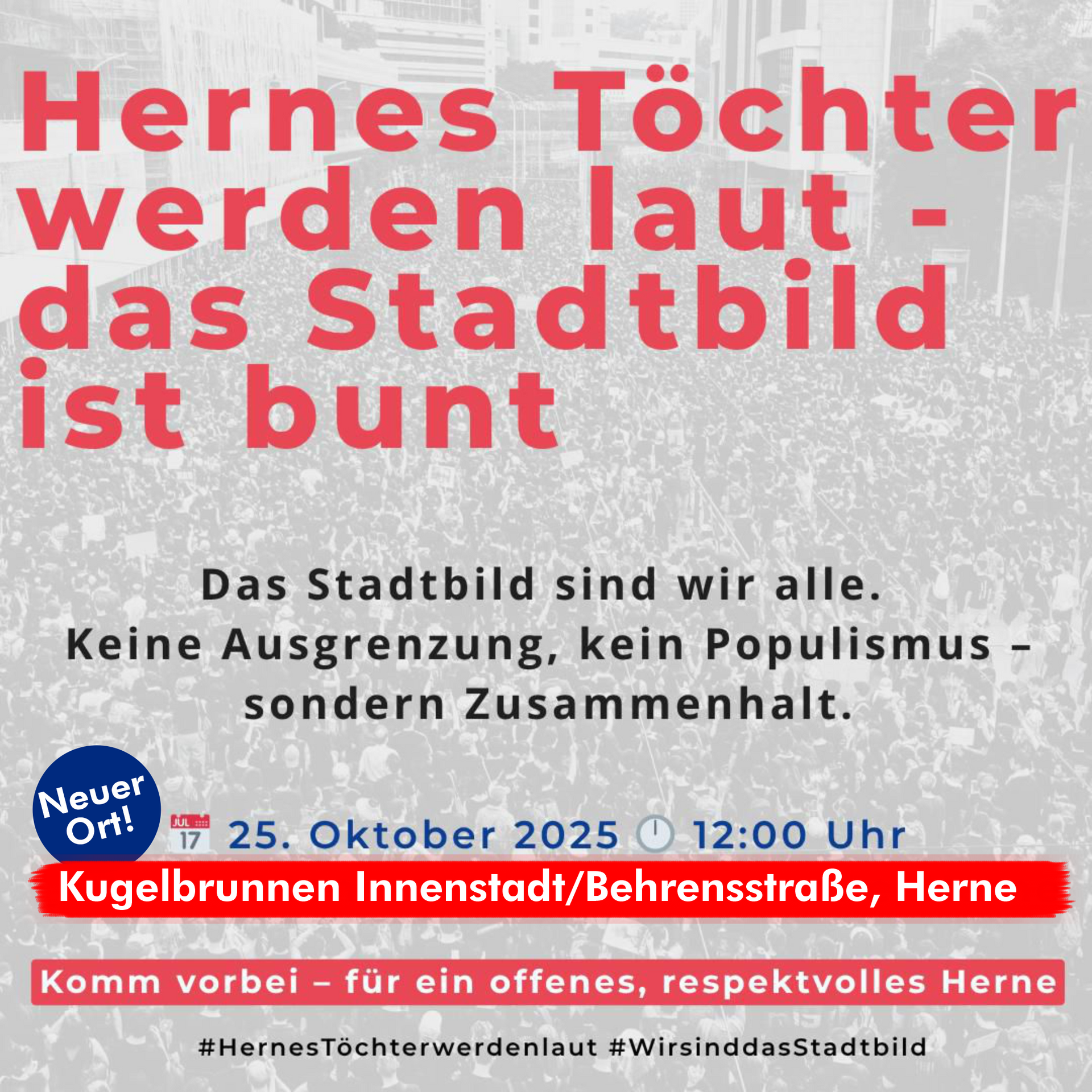 Am Samstag findet in der Herner Innenstand (Kugelbrunnen) eine Kundgebung unter dem Motto