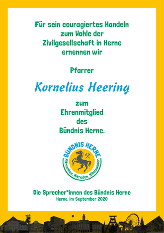 Ehrenmitgliedschaft Korenlius Heering