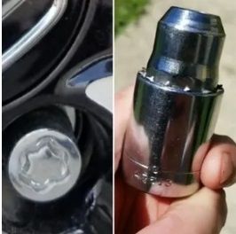 Birlos de seguridad que no sirven mcgard retirados con dado estriado