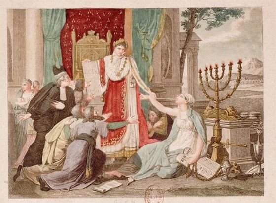 1806 French print depicts Napoleon Bonaparte emancipating the Jews 1806 French print depicts Napoleon Bonaparte emancipating the Jews