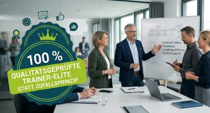 100 Prozent qualitätsgeprüfte Trainer Elite für Inhouse Trainings