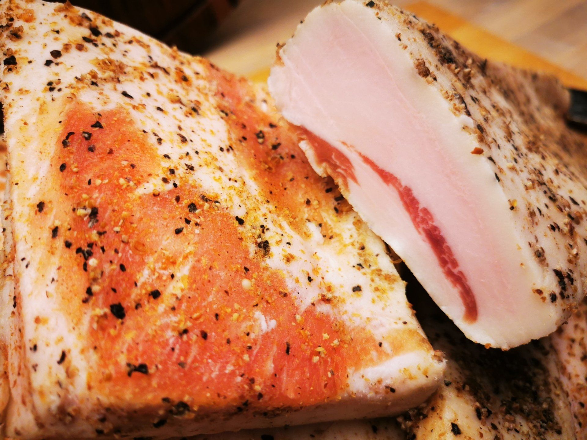 Lardo vom Duroc-Schwein