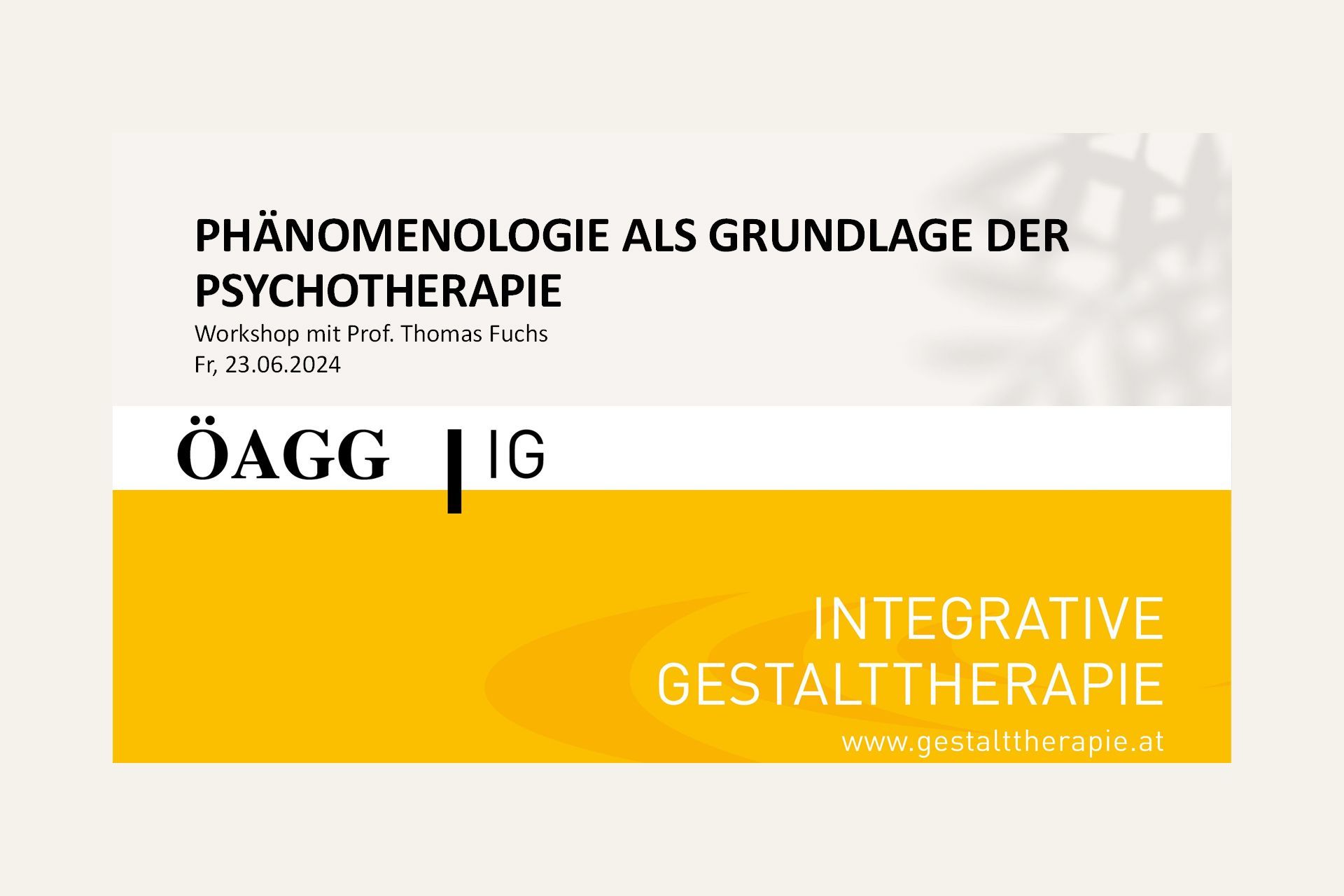 Workshop von Prof. Thomas Fuchs