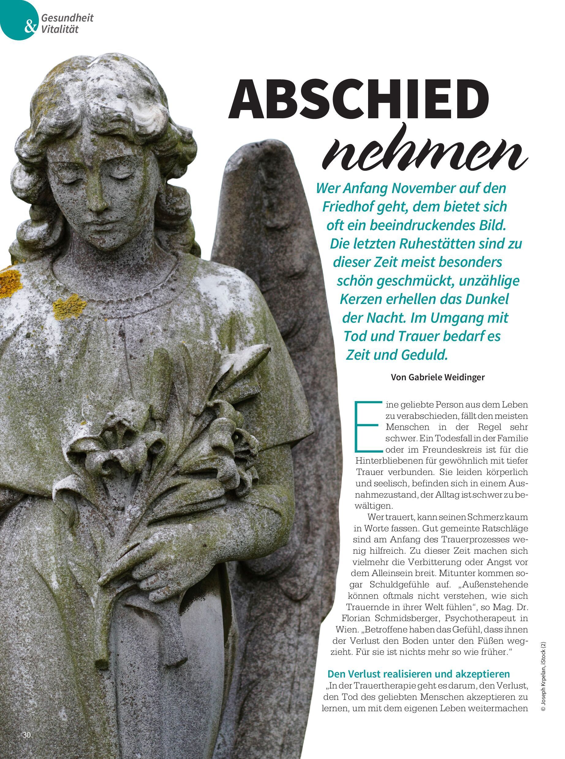 Interview zur (psychotherapeutischen) Trauerbegleitung