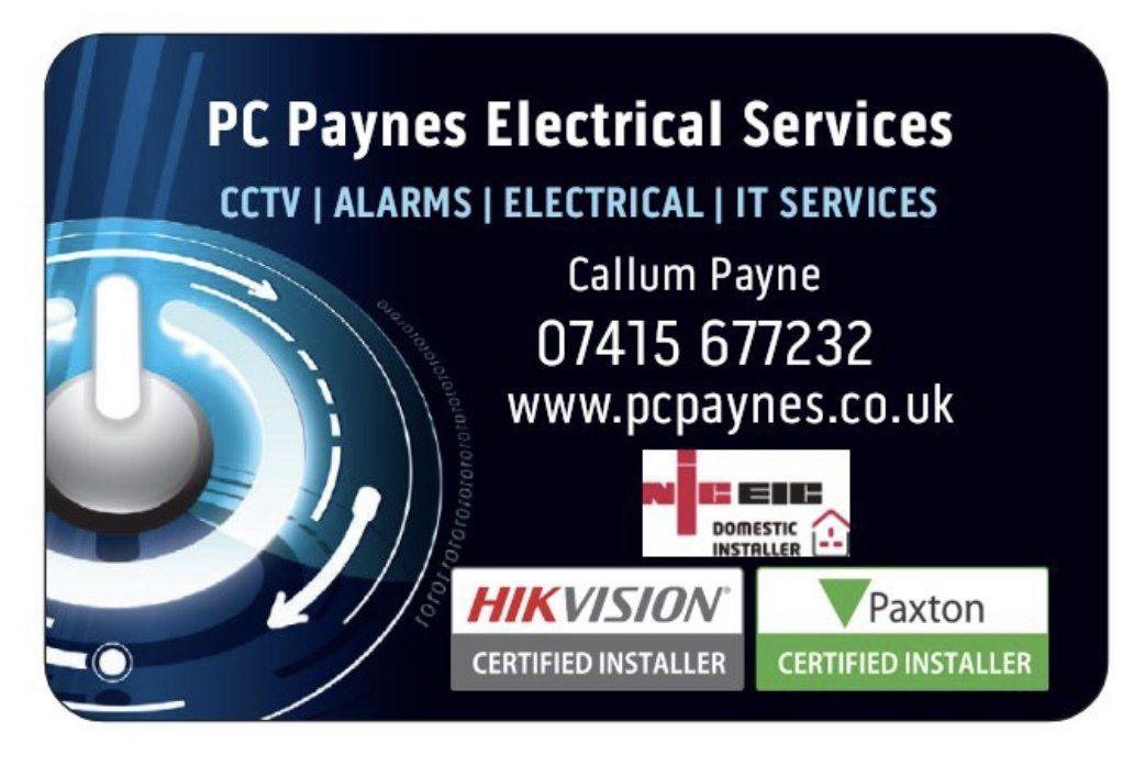 PC Paynes Electrical Services - Business cards