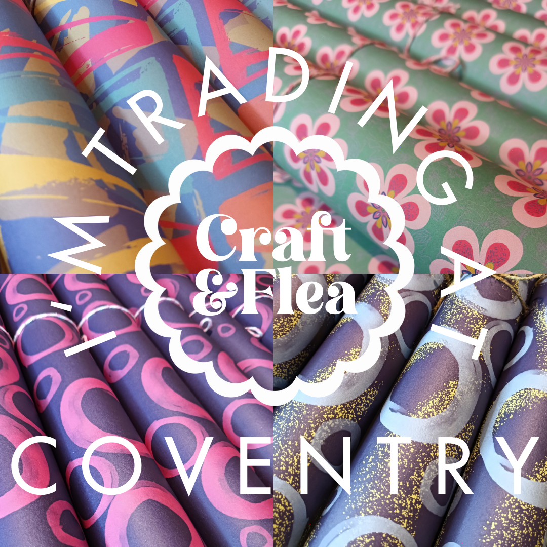 Image of vibrant, geometric, sustainable luxury designer wrapping paper.