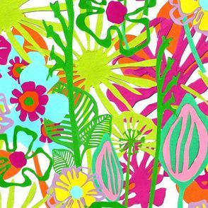 Jungle Floral Pattern Print Available to Purchase On Fabric And Home Decor Through Spoonflower