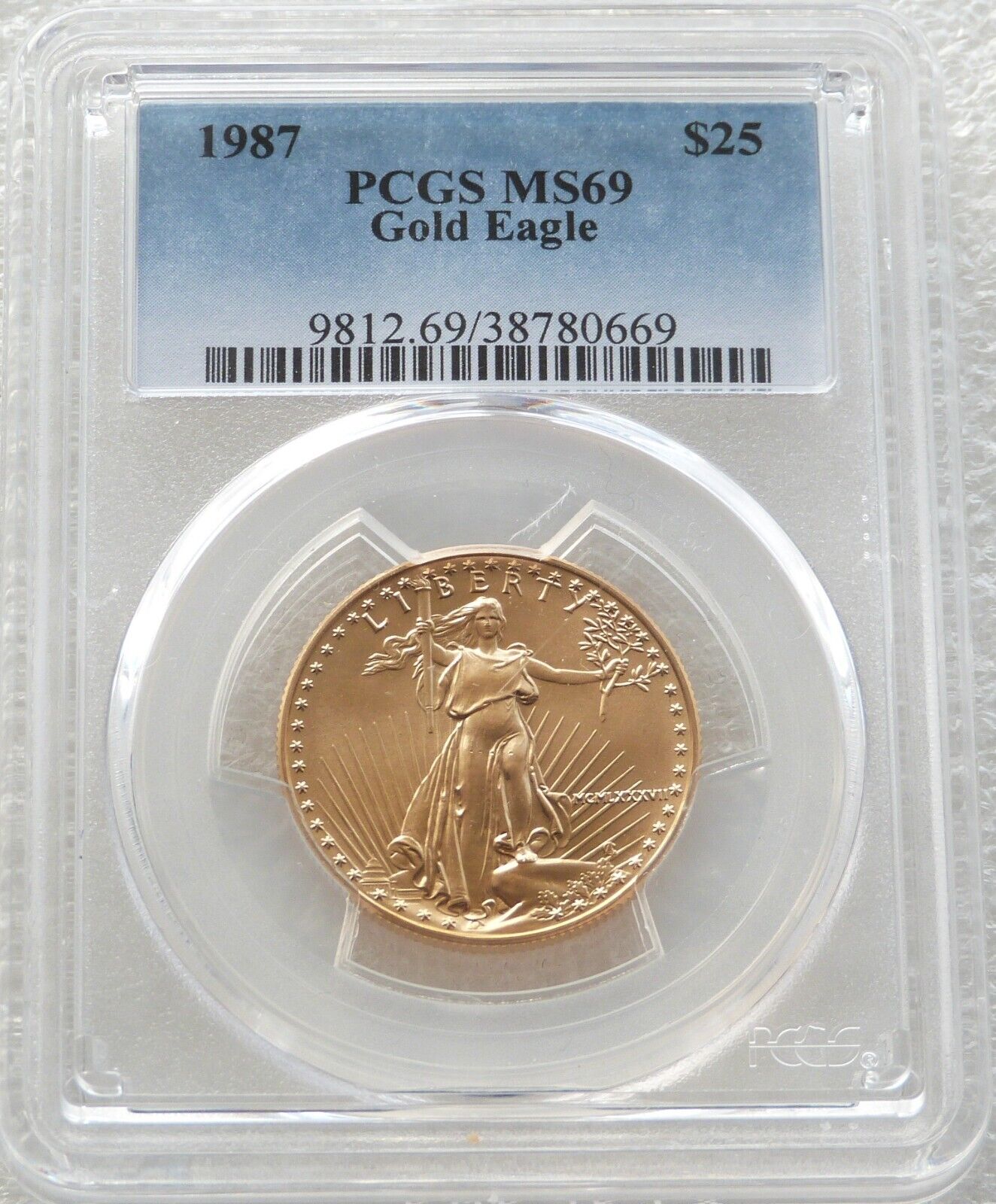 1987 American Eagle $25 Gold 1/2oz Coin PCGS MS69