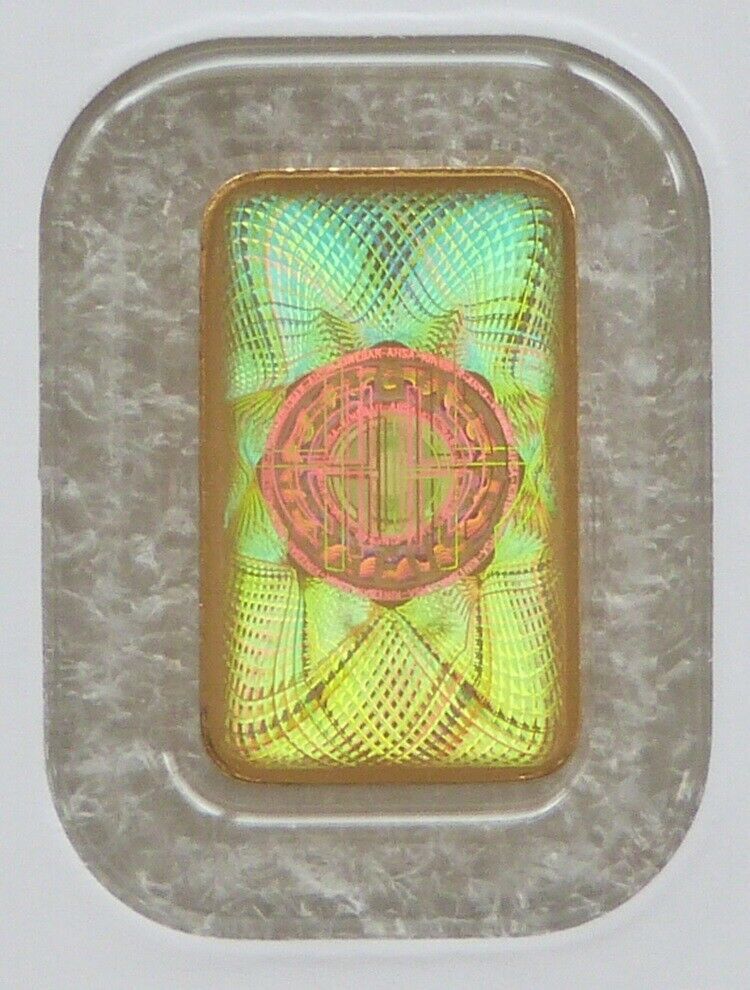 2 Gram Heraeus Swiss Hologram Kinebar Gold Bar Fine 999.9% Gold Bullion Bar Ingot Certified Sealed
