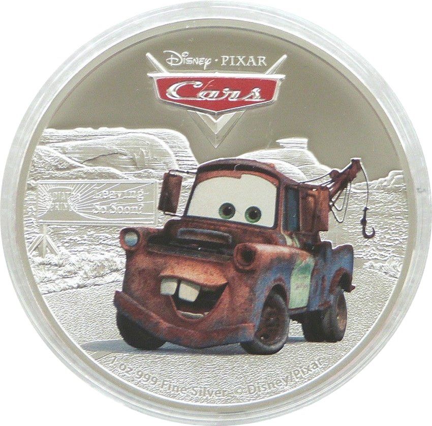 2017 Niue Disney Pixar Cars Lightning McQueen and Friends $2 Silver Proof 5 Coin Set Box Coa - Complete Set