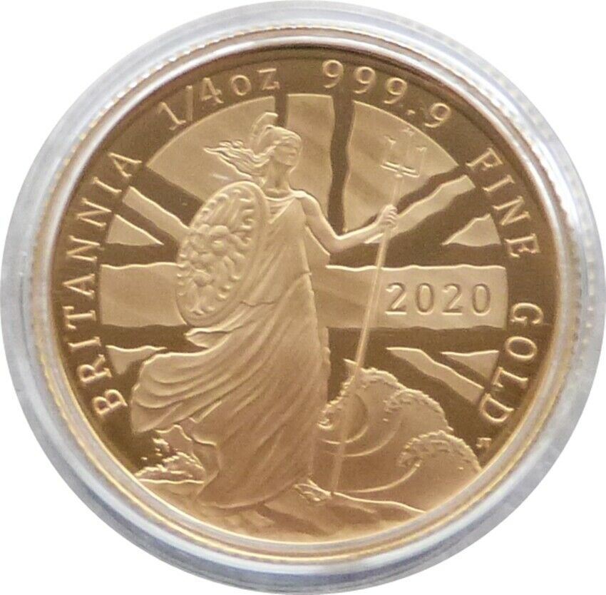 Mintage - Royal Mint 1987 - 2020 Britannia £25 Gold Proof 1/4oz Coin Box Coa