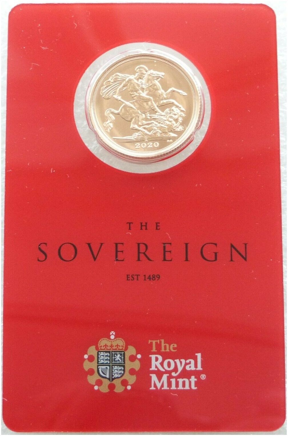 2020-I India Mint Mark Full Sovereign Gold Coin Mint Card