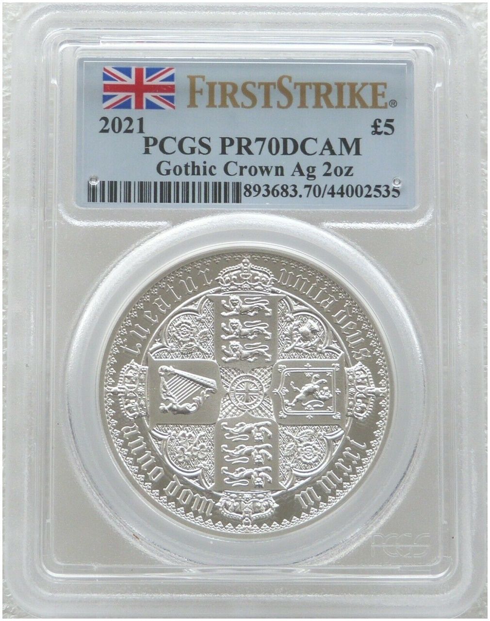 2021 Great Engravers Gothic Crown £5 Silver Proof 2oz Coin PCGS PR70 DCAM First Strike