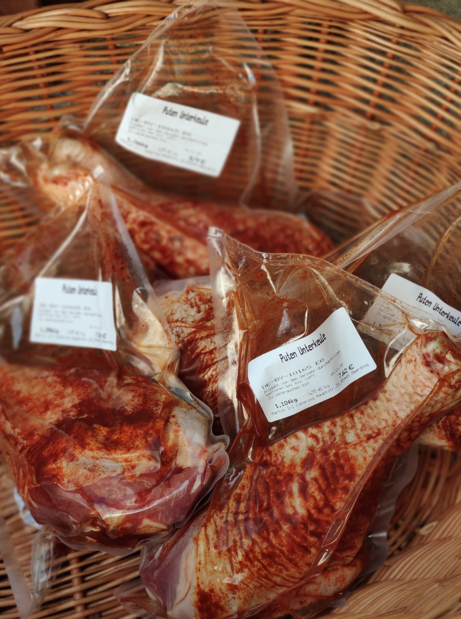 Putenfleisch beim Falterbauer