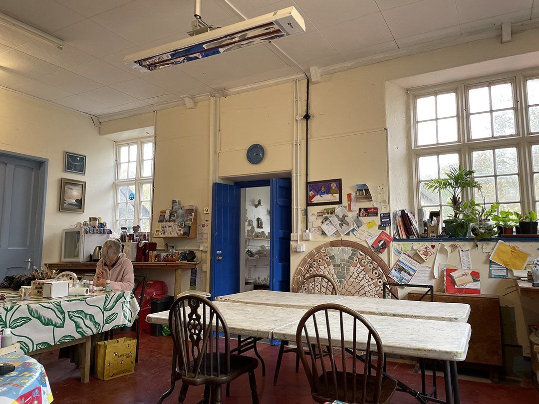 inside the studio at Gabrielle's Gallery