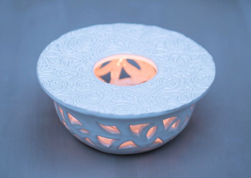 Kerzenhalter in weis