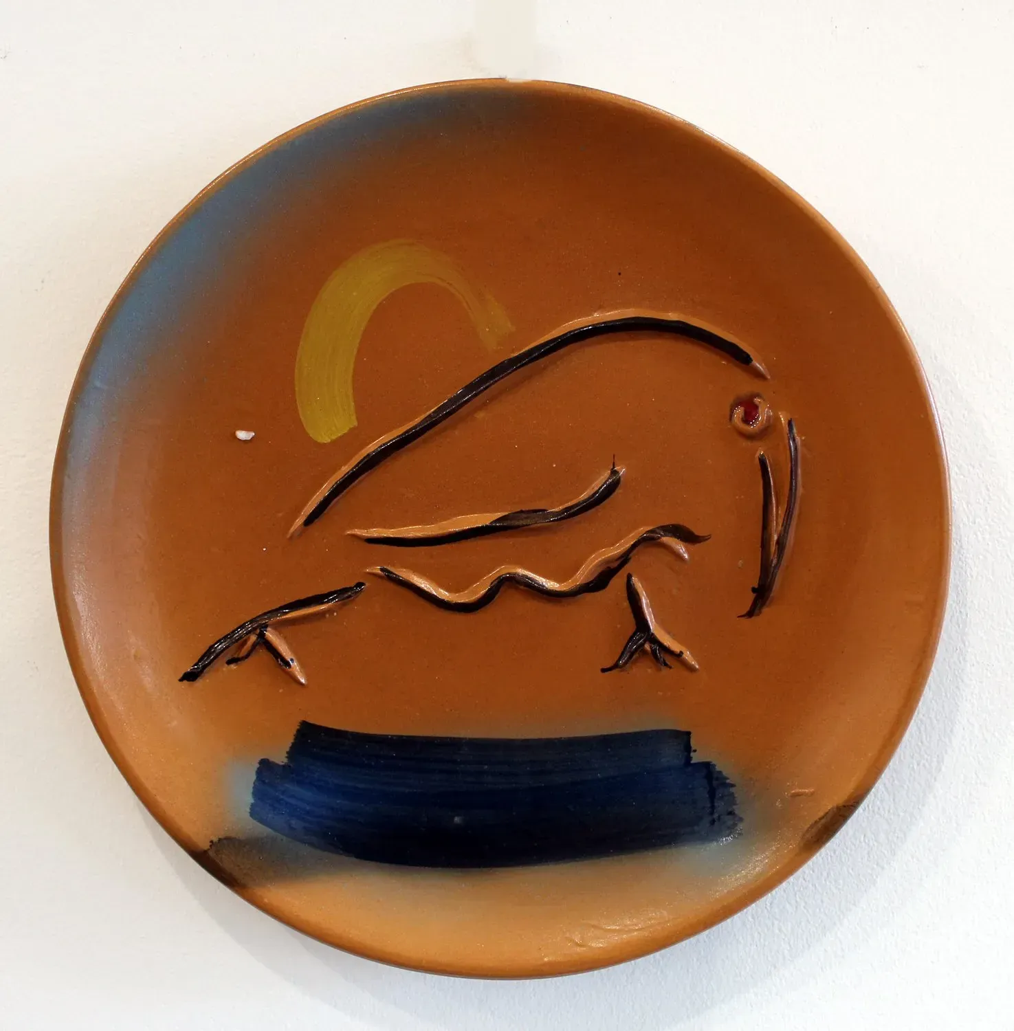 Piatto in ceramica policromo diametro cm 30